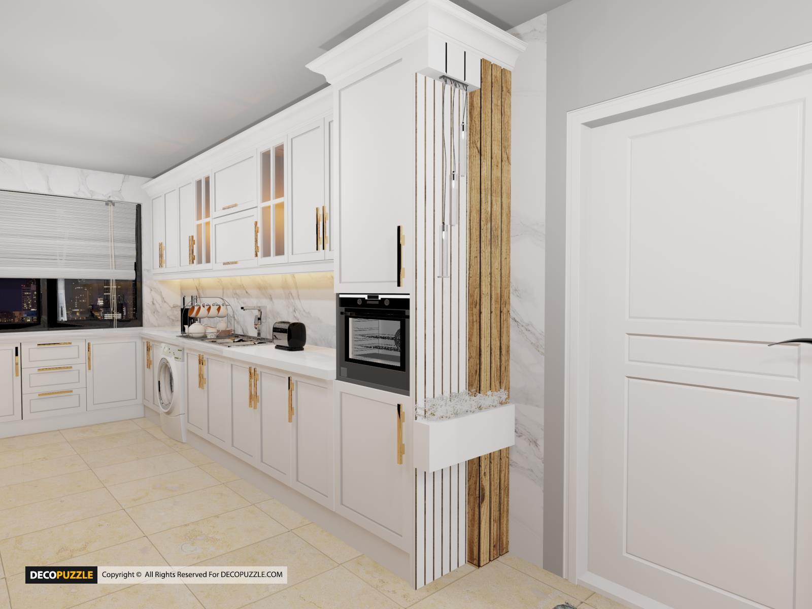 کابینت نئوکلاسیک سفید