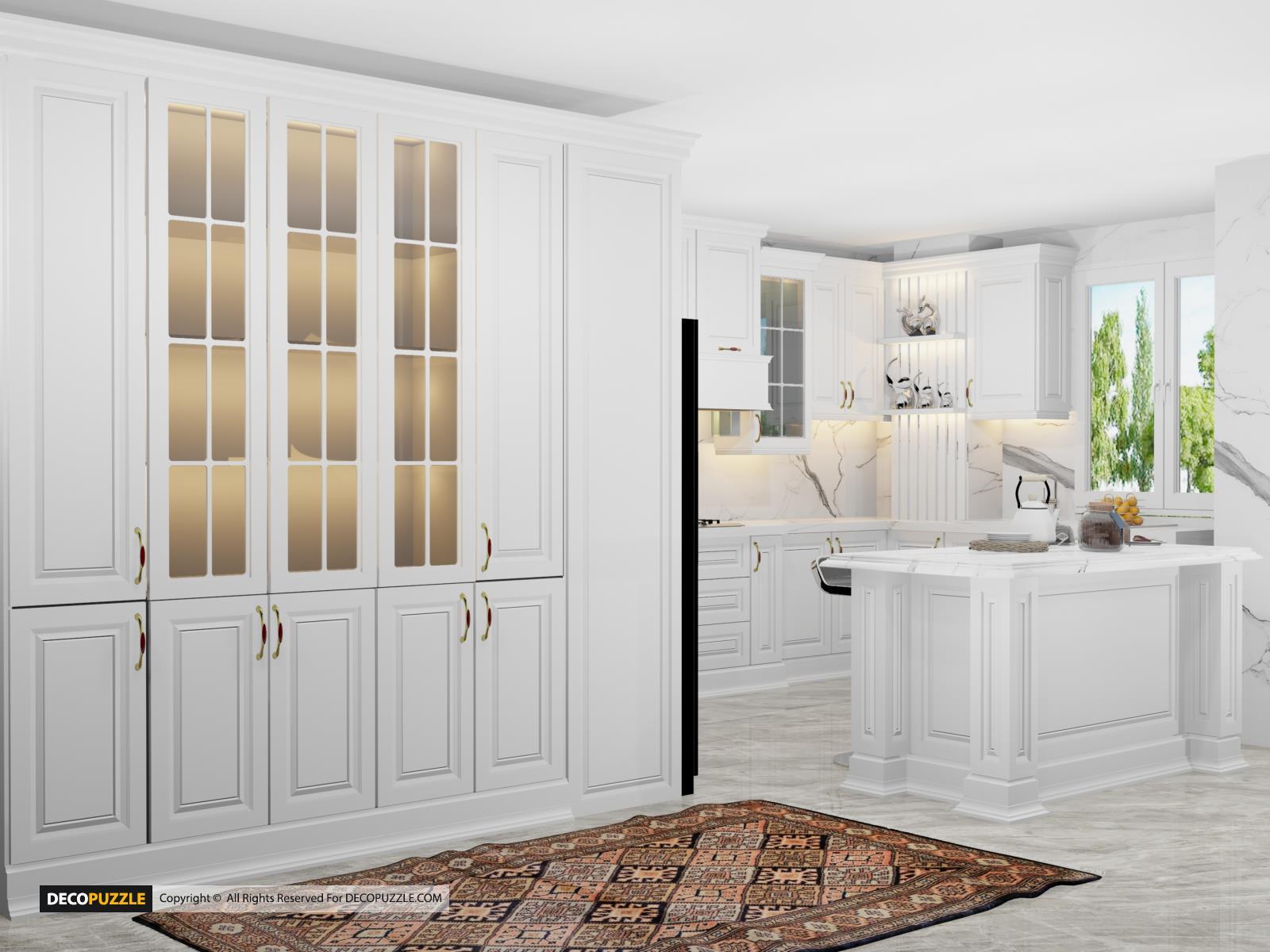 کابینت پوششی سفید
