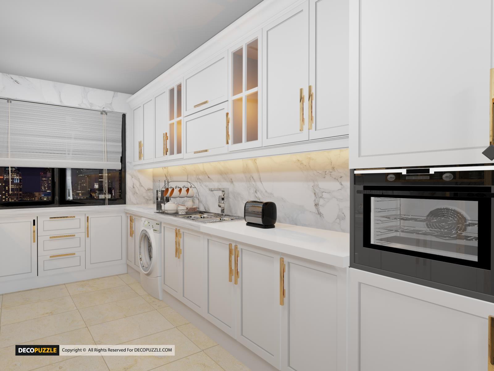 نمایی از کابینت نئوکلاسیک