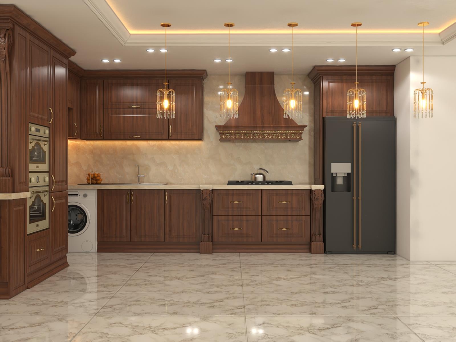 کابینت چوبی به سبک کلاسیک