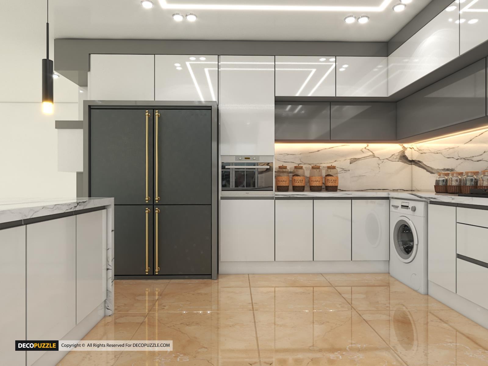 کابینت هایگلاس سفید