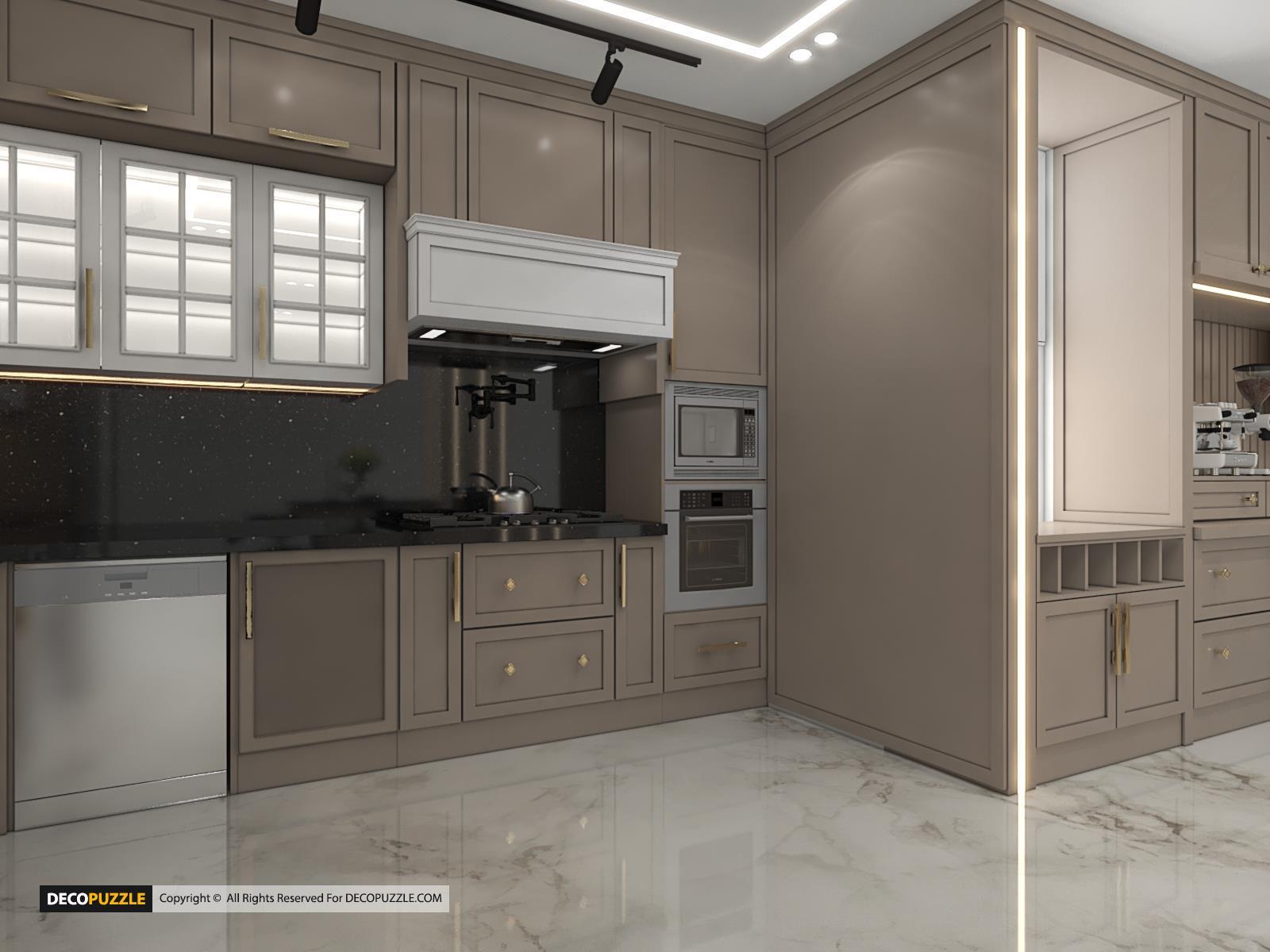 نمایی از کابینت نئوکلاسیک