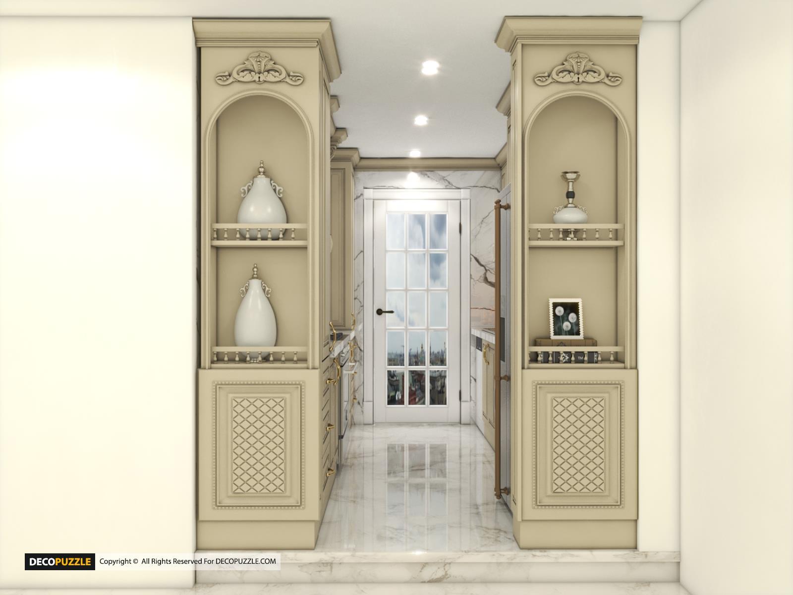 کابینت کلاسیک بژ