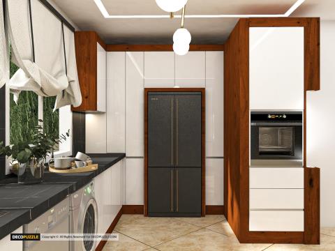 کابینت مدرن سفید قهوه ای در تهران