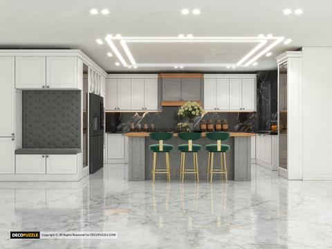 کابینت نئوکلاسیک سفیدطوسی در نیاوران