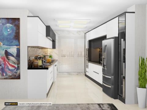 کابینت مدرن سفیدطوسی در واوان