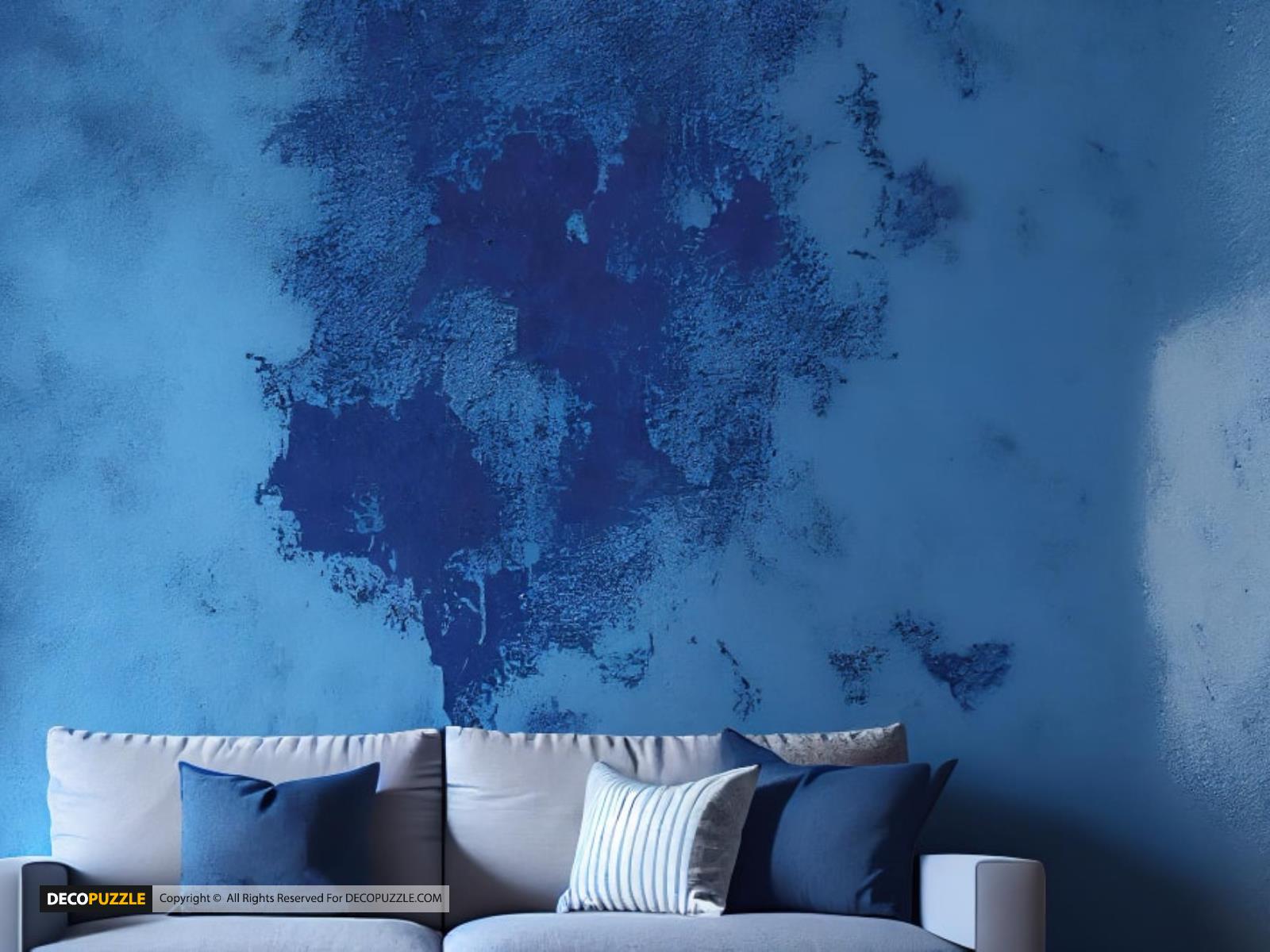 کاغذ دیواری به رنگ آبی